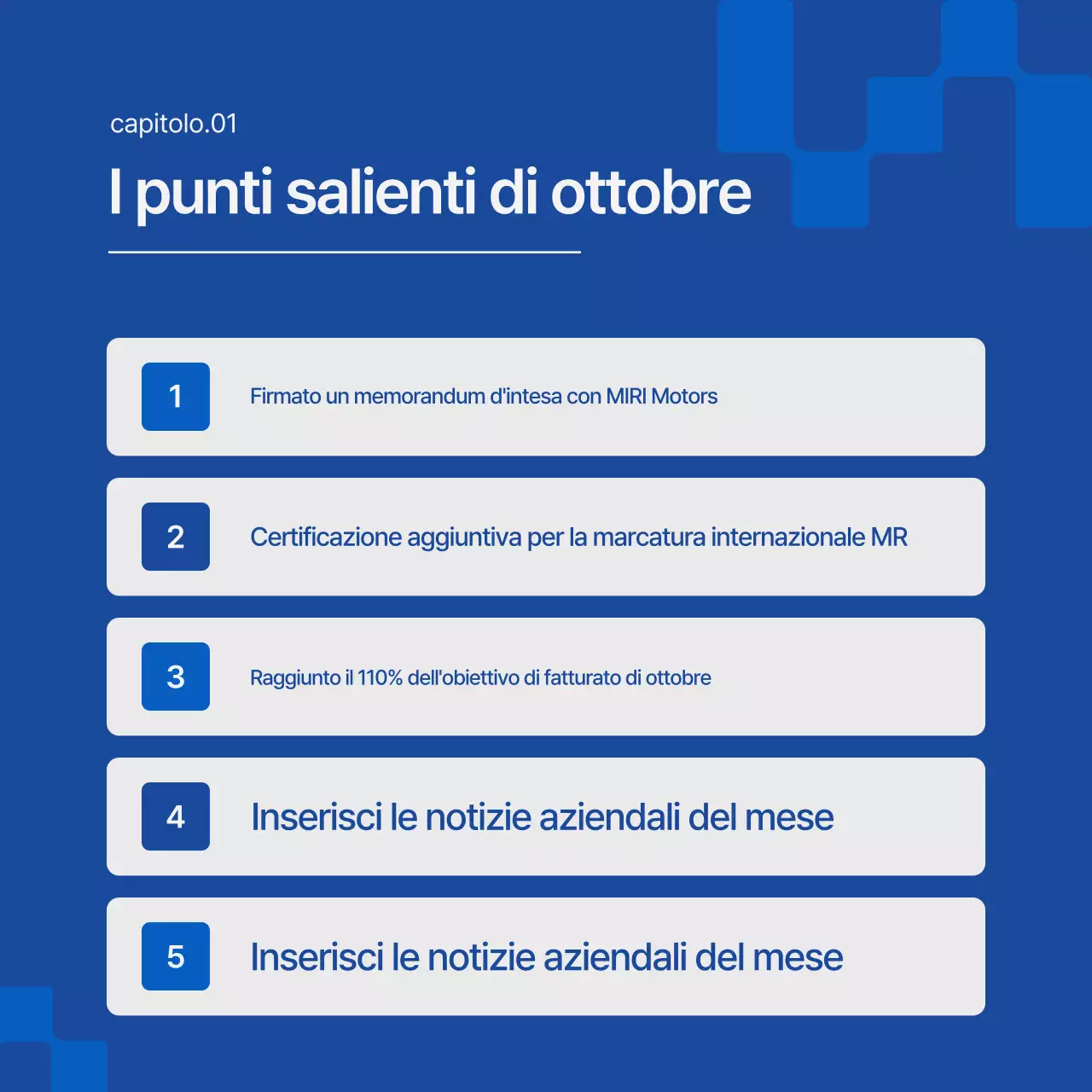 Una moderna newsletter di spedizione bianca e blu