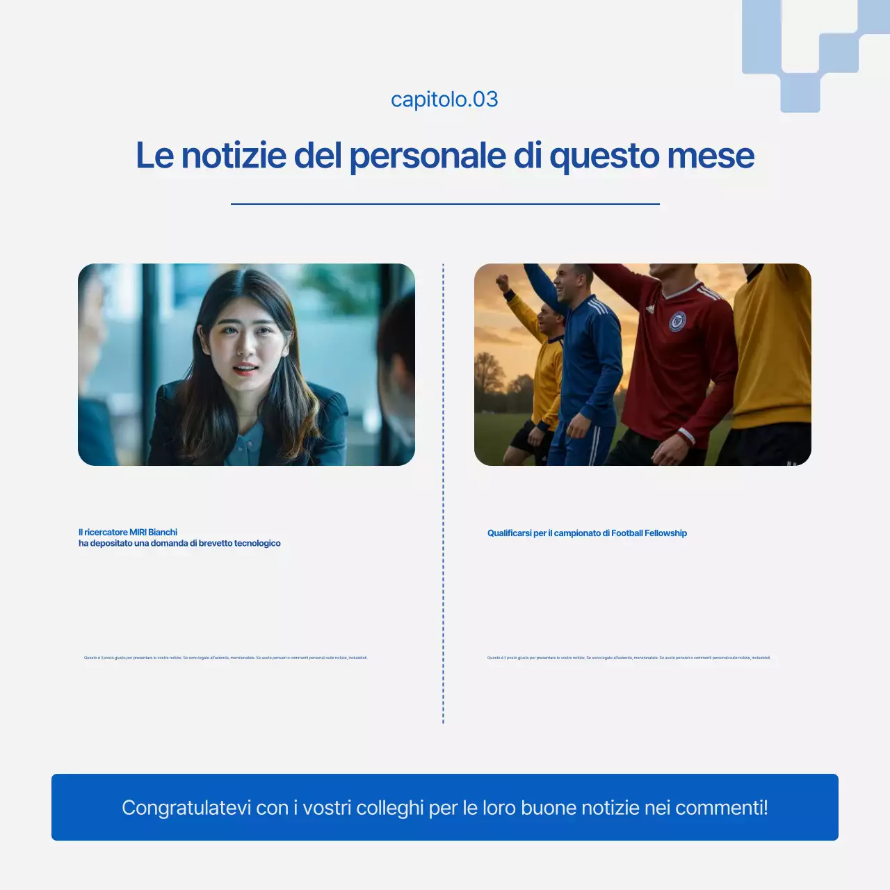 Una moderna newsletter di spedizione bianca e blu