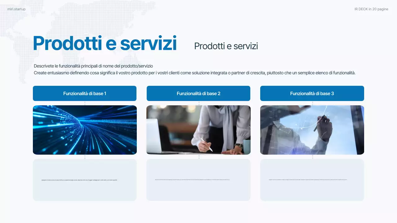 Rapporto aziendale moderno Sky Blue