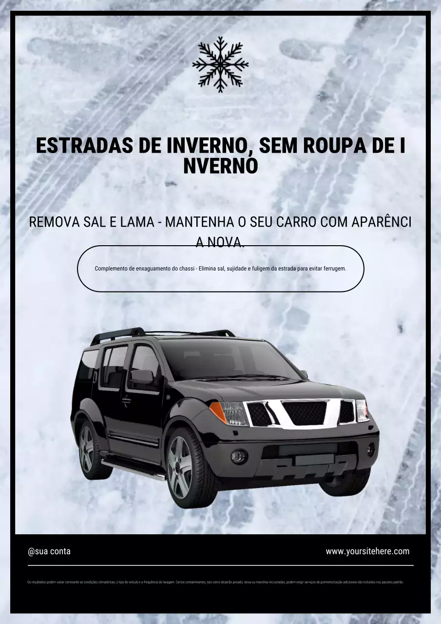 Cartaz de propaganda de manutenção de carros modernos brancos