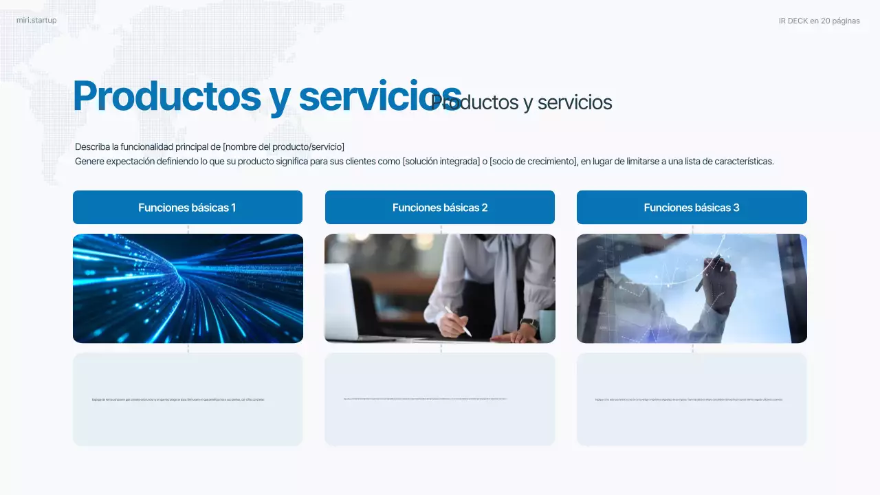 Informe empresarial moderno de Sky Blue