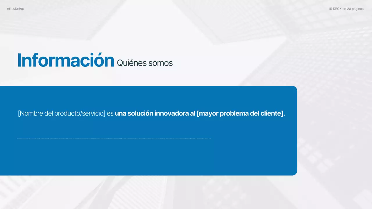 Informe empresarial moderno de Sky Blue