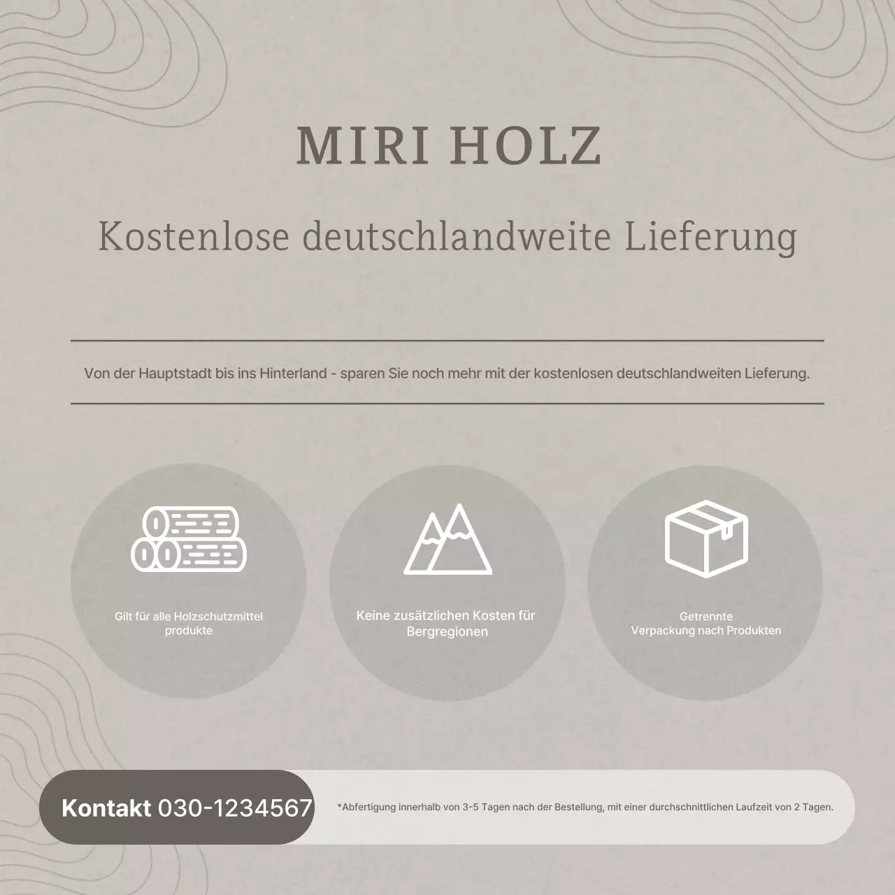 Gray Modern Lieferinformationen Aktion