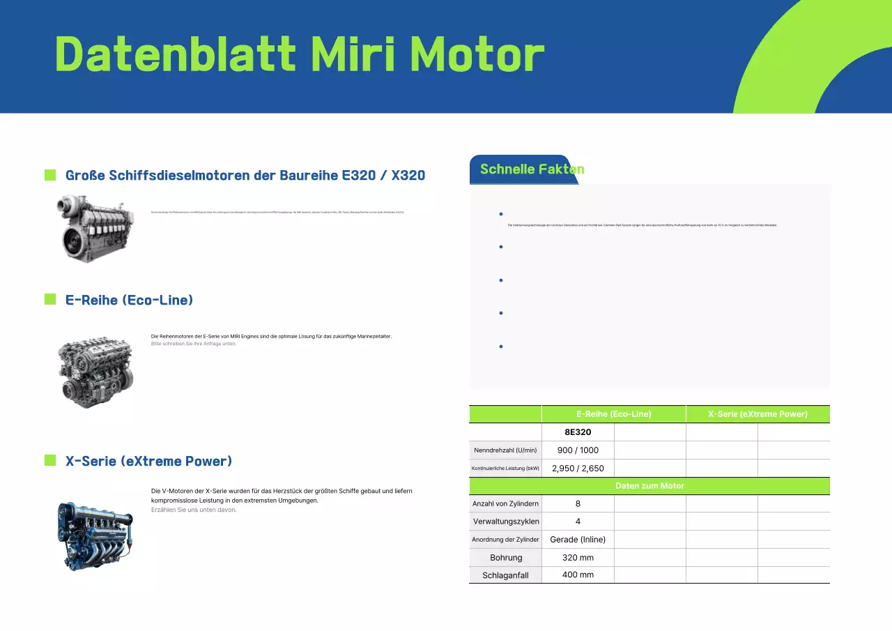 Informationen zum Blue Modern Engine