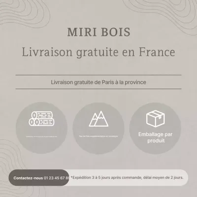 Promotion des informations sur la livraison moderne grise