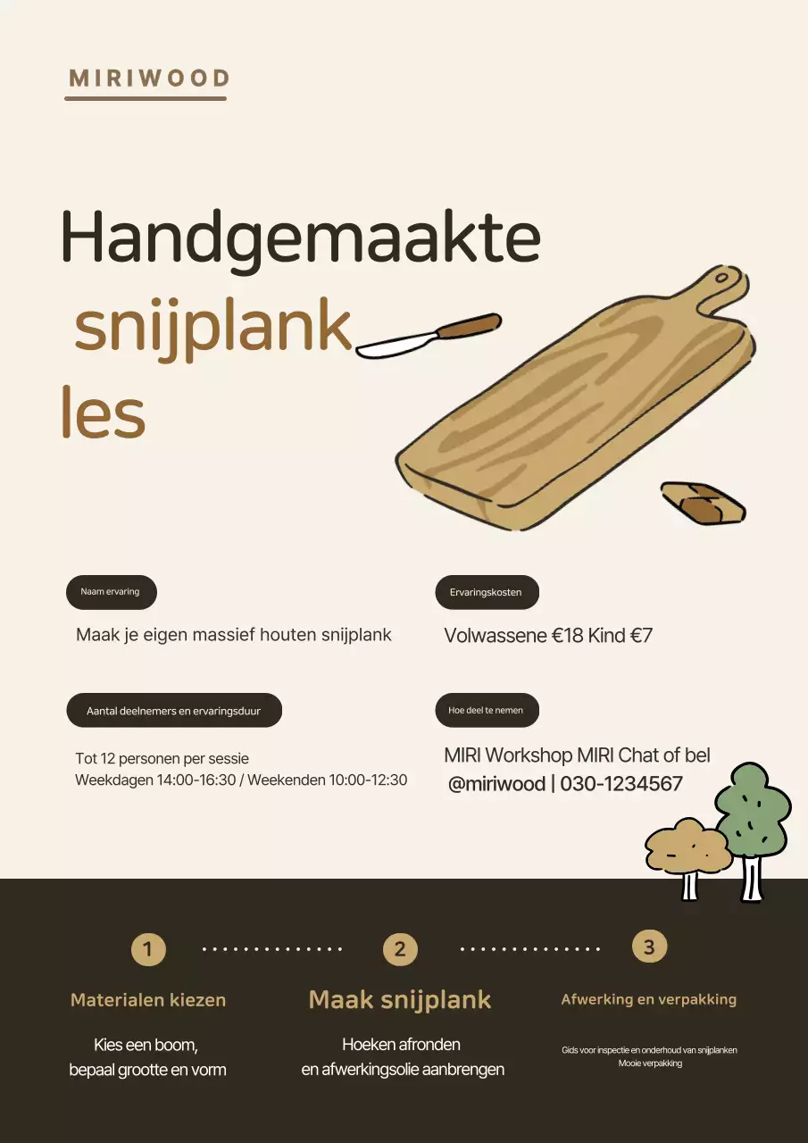 Beige Simple Cutting Board Craft Experience Group Recruitment