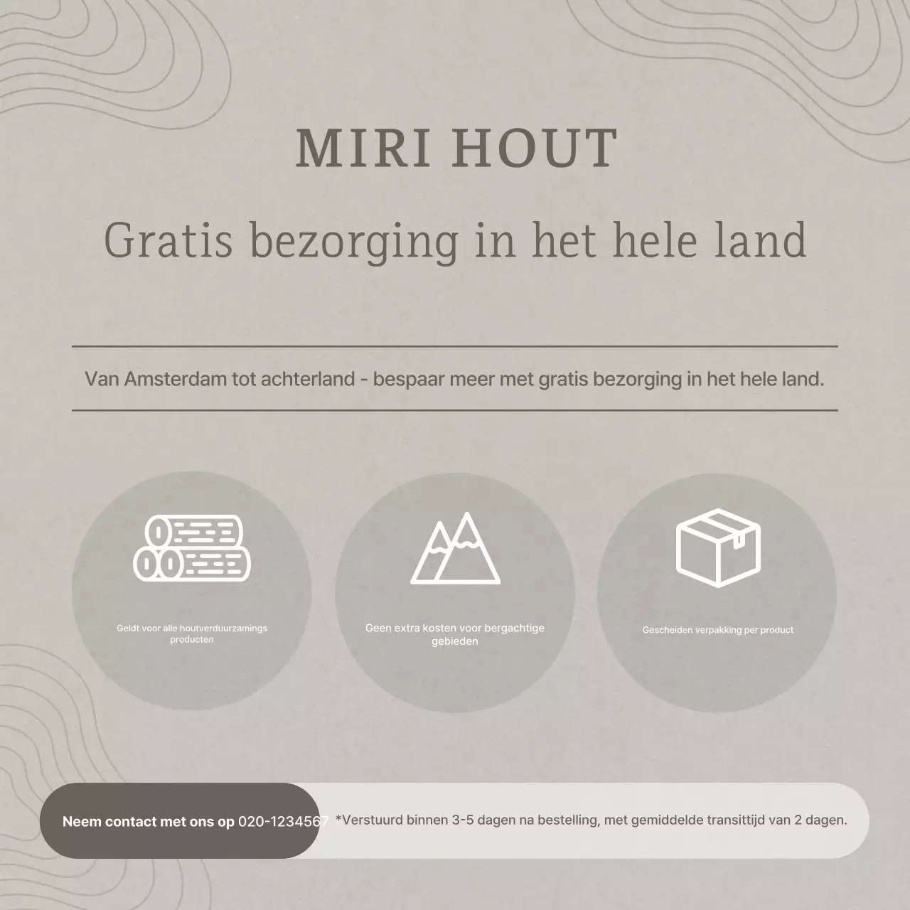 Gray Modern Bezorginformatie Promotie