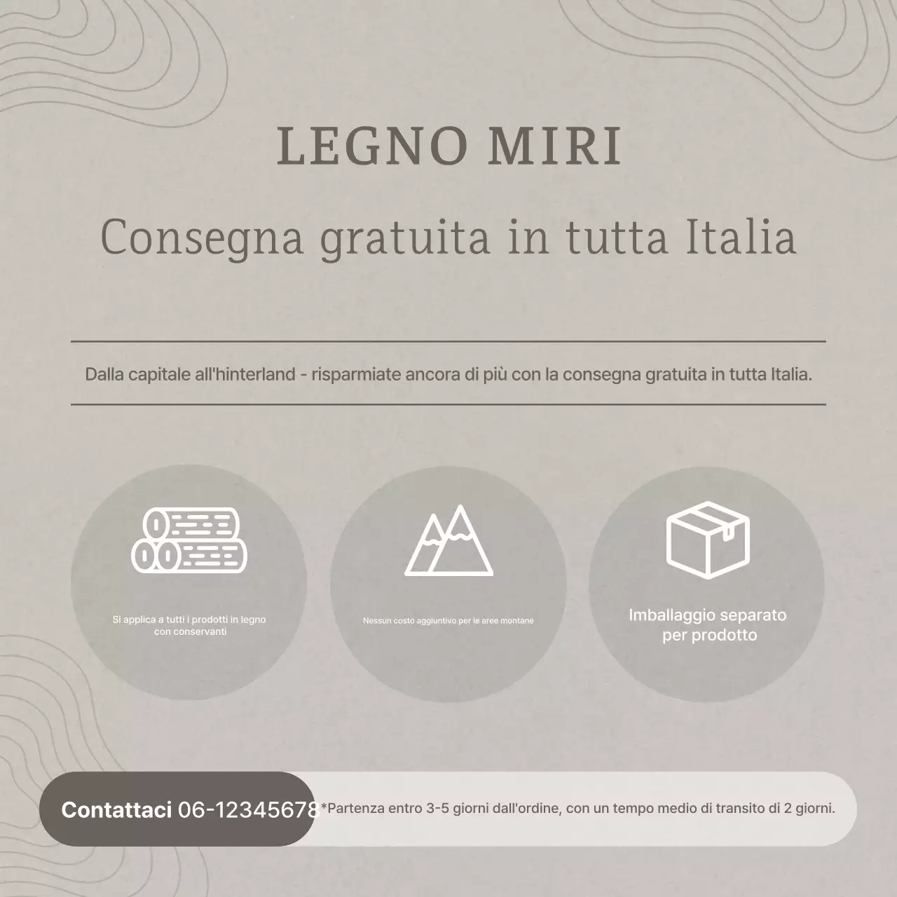 Promozione delle informazioni sulla consegna moderna grigia