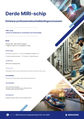 Aankondiging werving Blue Modern Education