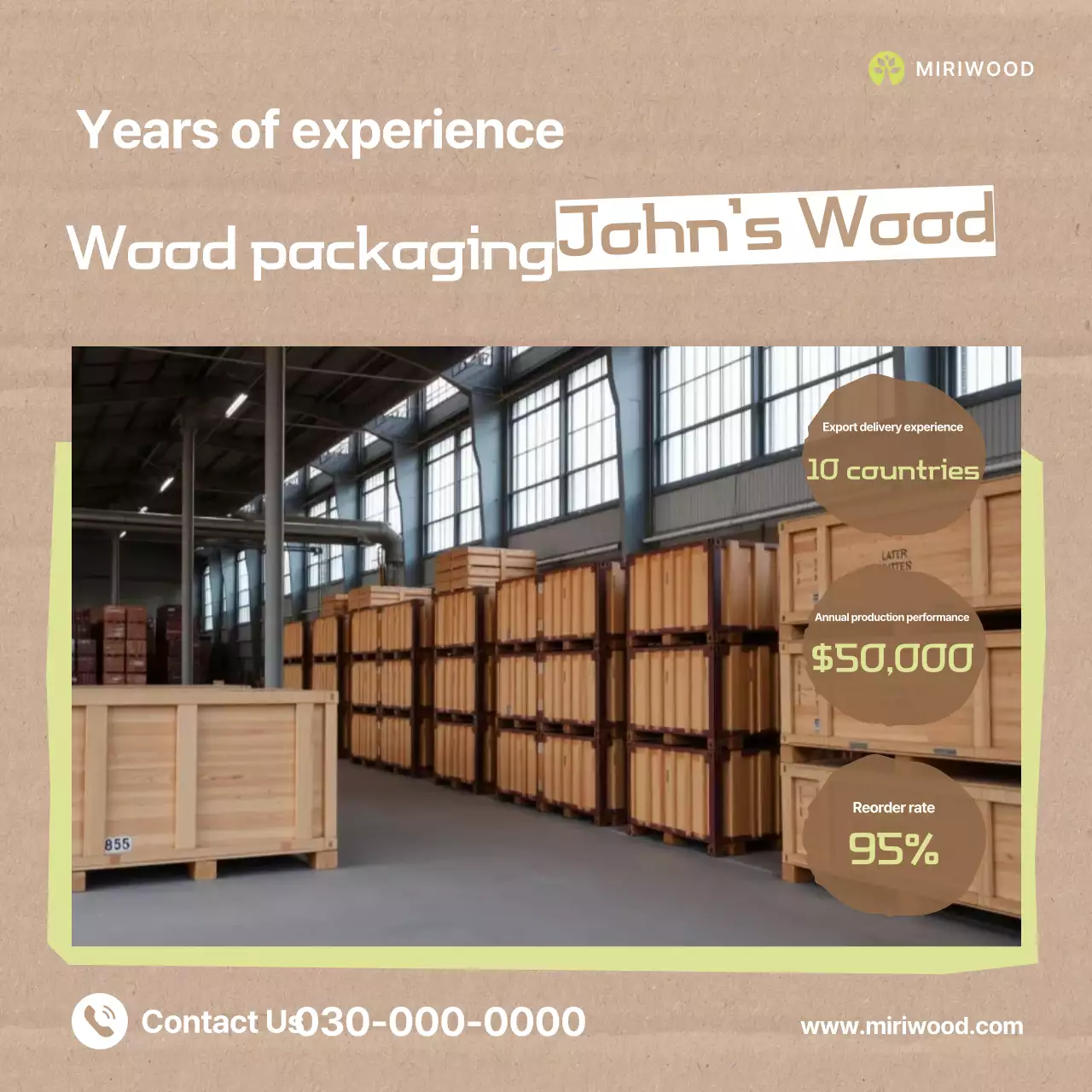 Iklan Kemasan Kayu Sederhana Beige