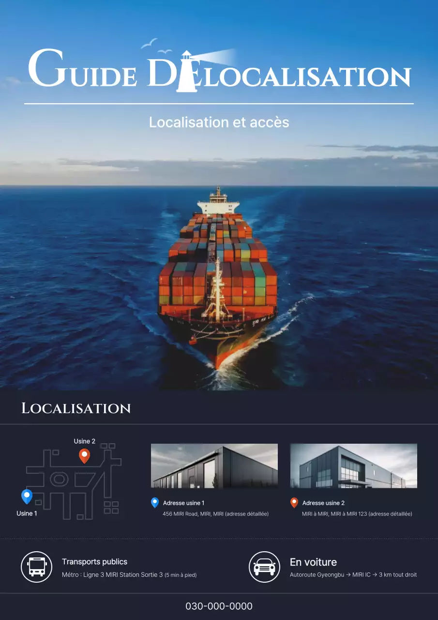 Avis d'information routière moderne bleu