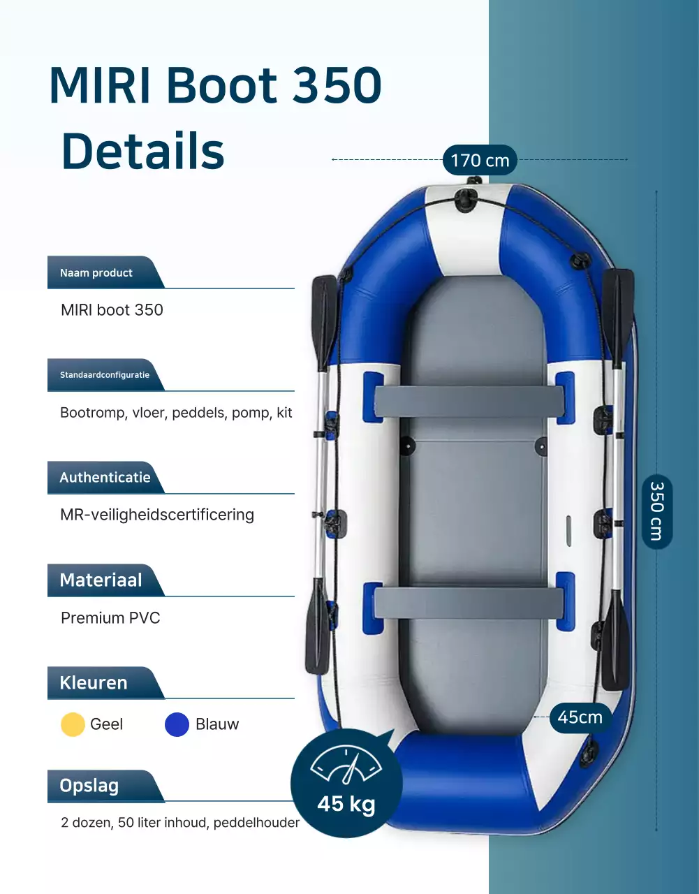 Blauwe moderne plezierboot advertentie