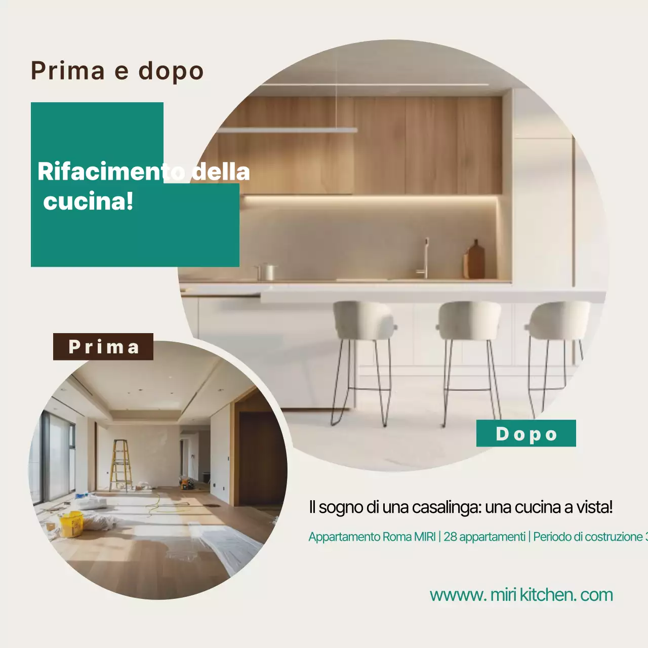 Pubblicità di ristrutturazione moderna beige