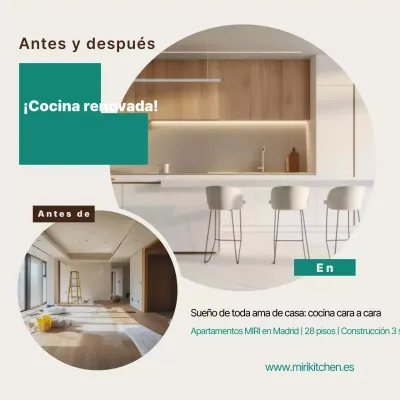 Anuncio de remodelación moderna en beige
