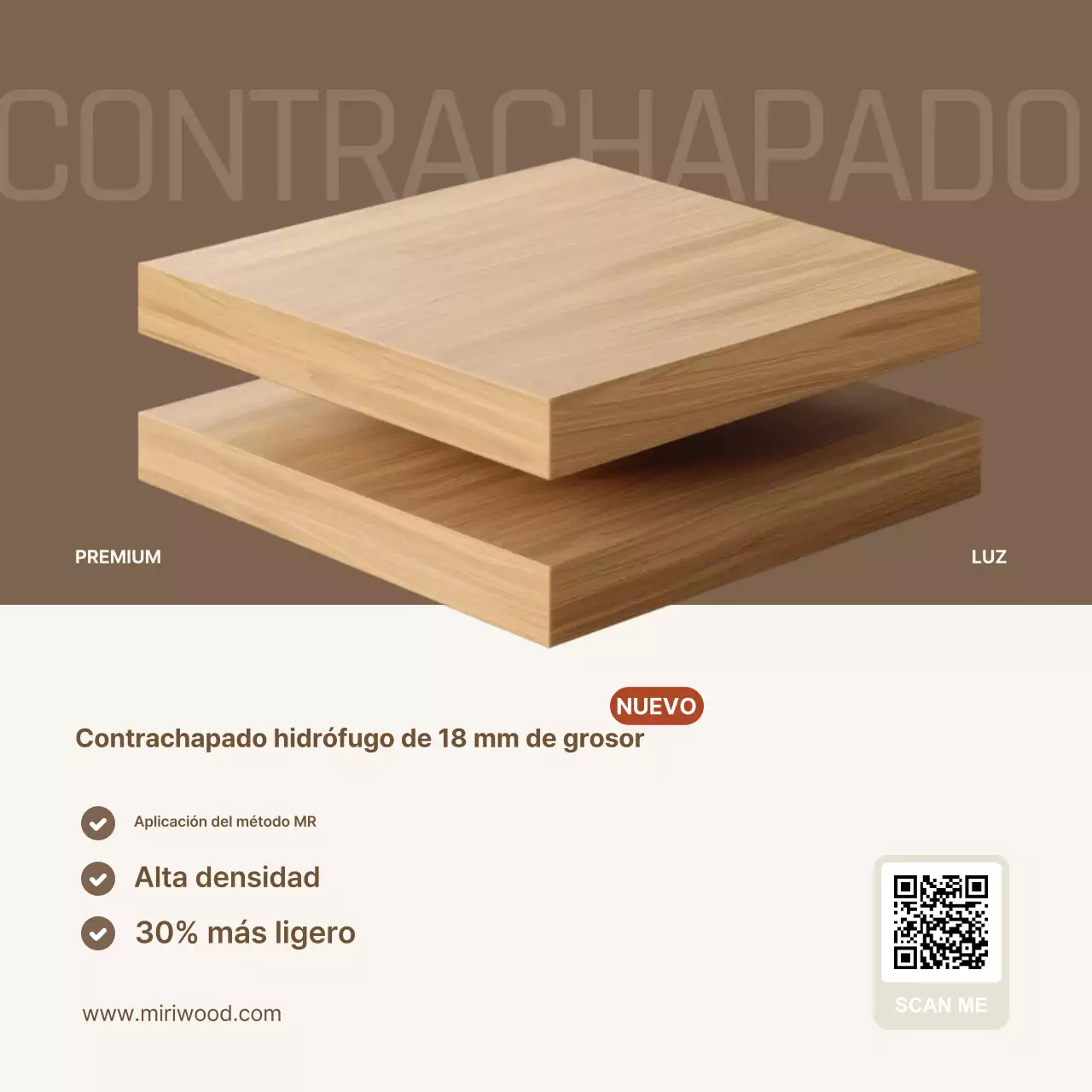 Anuncio de arquitectura moderna marrón