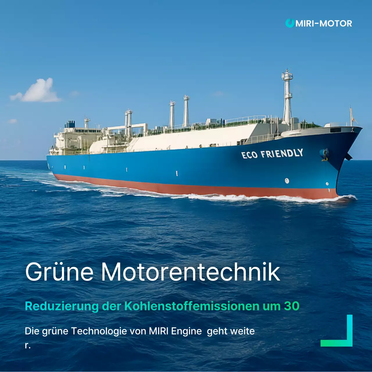 Blaue, moderne, umweltfreundliche Technologieförderung