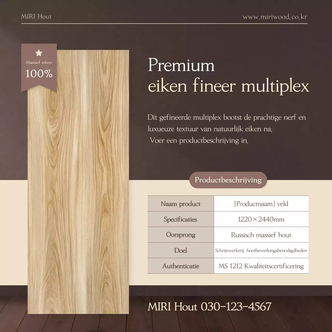 Bruine luxe architectonische advertentie