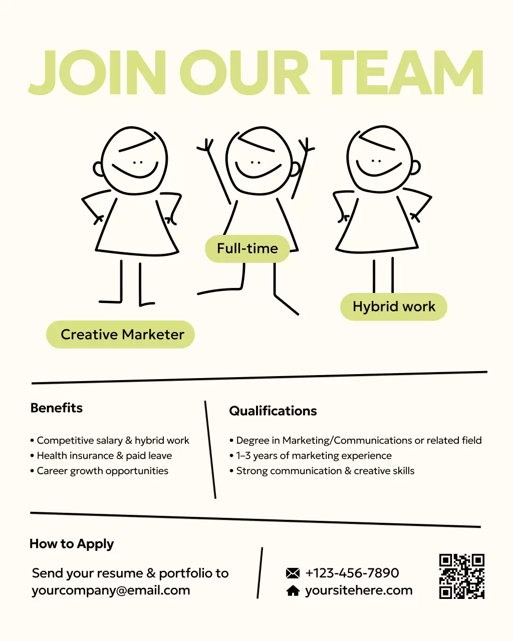 Beige Simple Recruitment Announcement Instagram Post