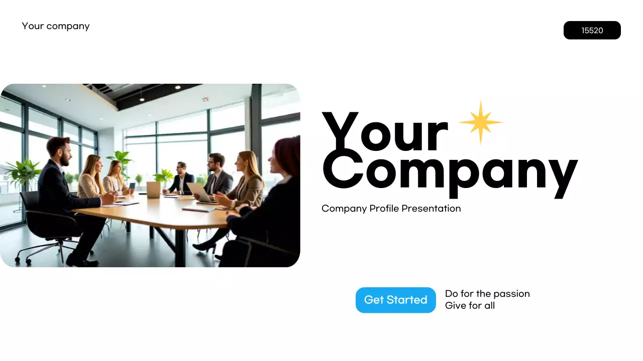 White modern business presentation