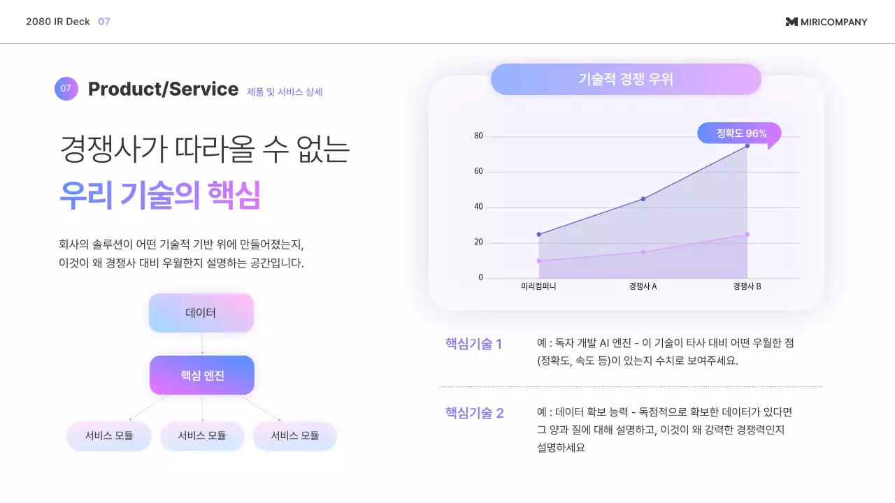 무지개 모던 투자 템플릿