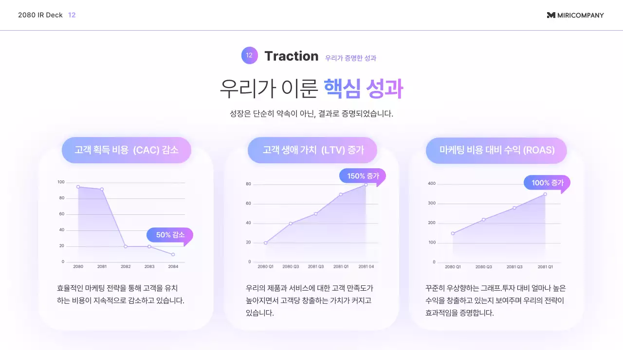 무지개 모던 투자 템플릿