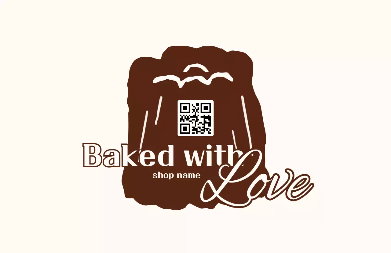 茶色 シンプル ベーカリー ステッカー イラスト