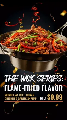 Black Bold Food Promotion Instagram Story