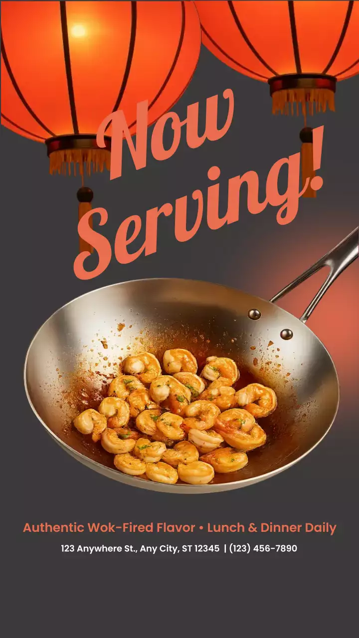 Anúncio da Orange Traditional Cuisine no Instagram Story