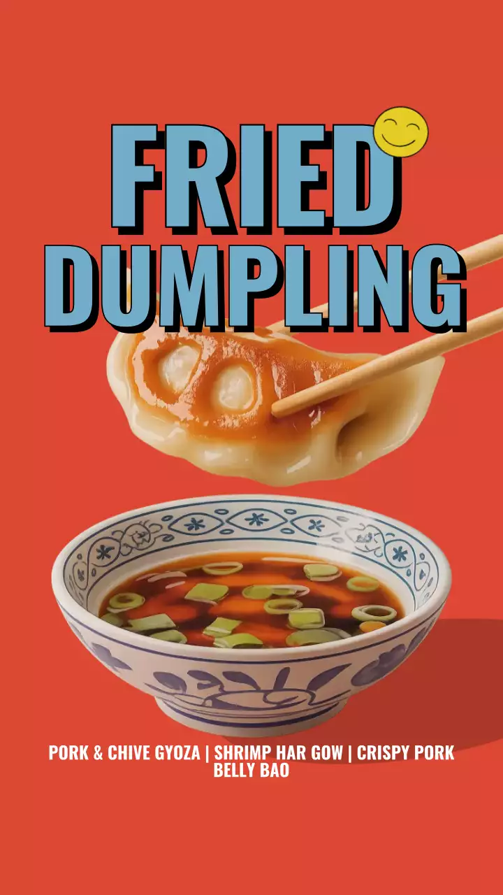 Red Bold Dumpling Promotion Instagram Story