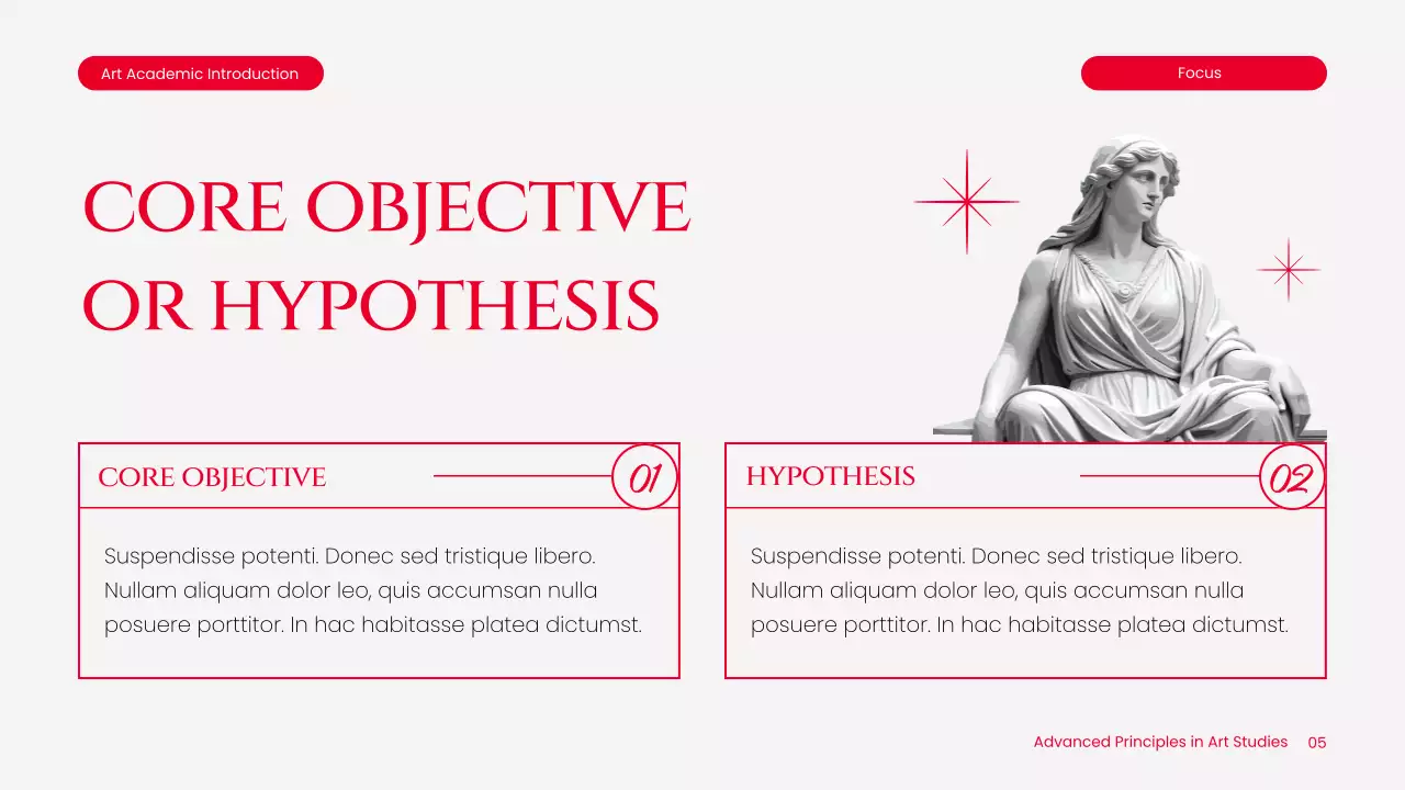 Red Classic Art Lecture Presentation