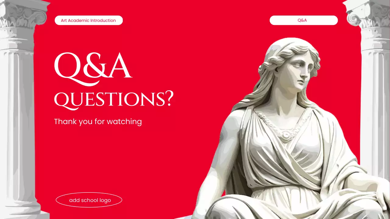 Red Classic Art Lecture Presentation