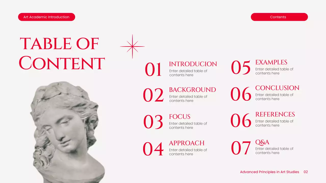 Red Classic Art Lecture Presentation