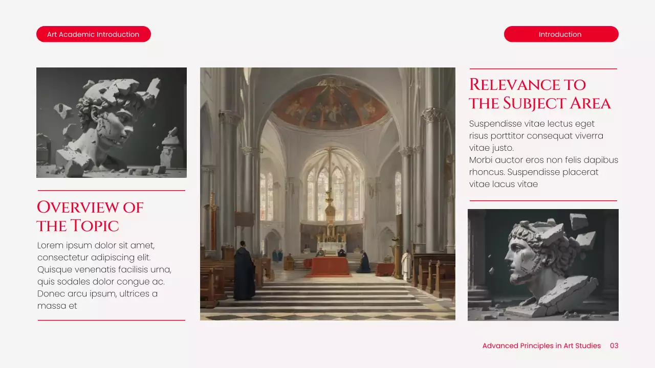 Red Classic Art Lecture Presentation