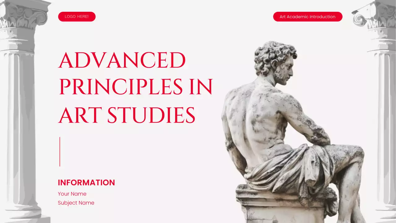 Red Classic Art Lecture Presentation