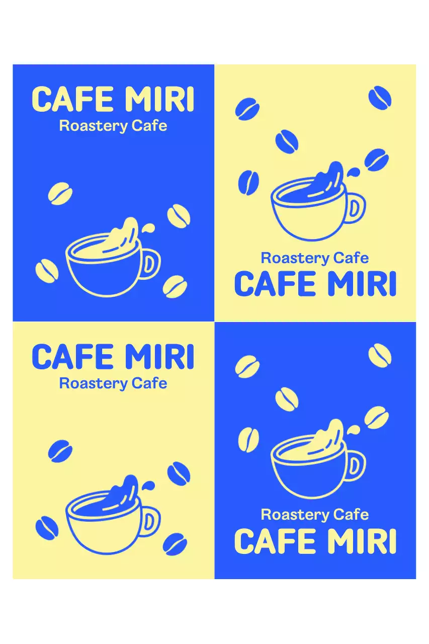 파랑 심플 카페 홍보