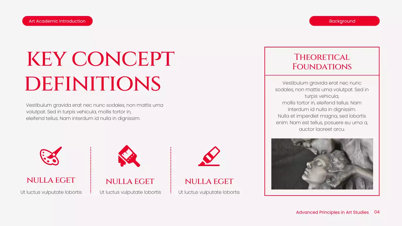 Red Classic Art Lecture Presentation