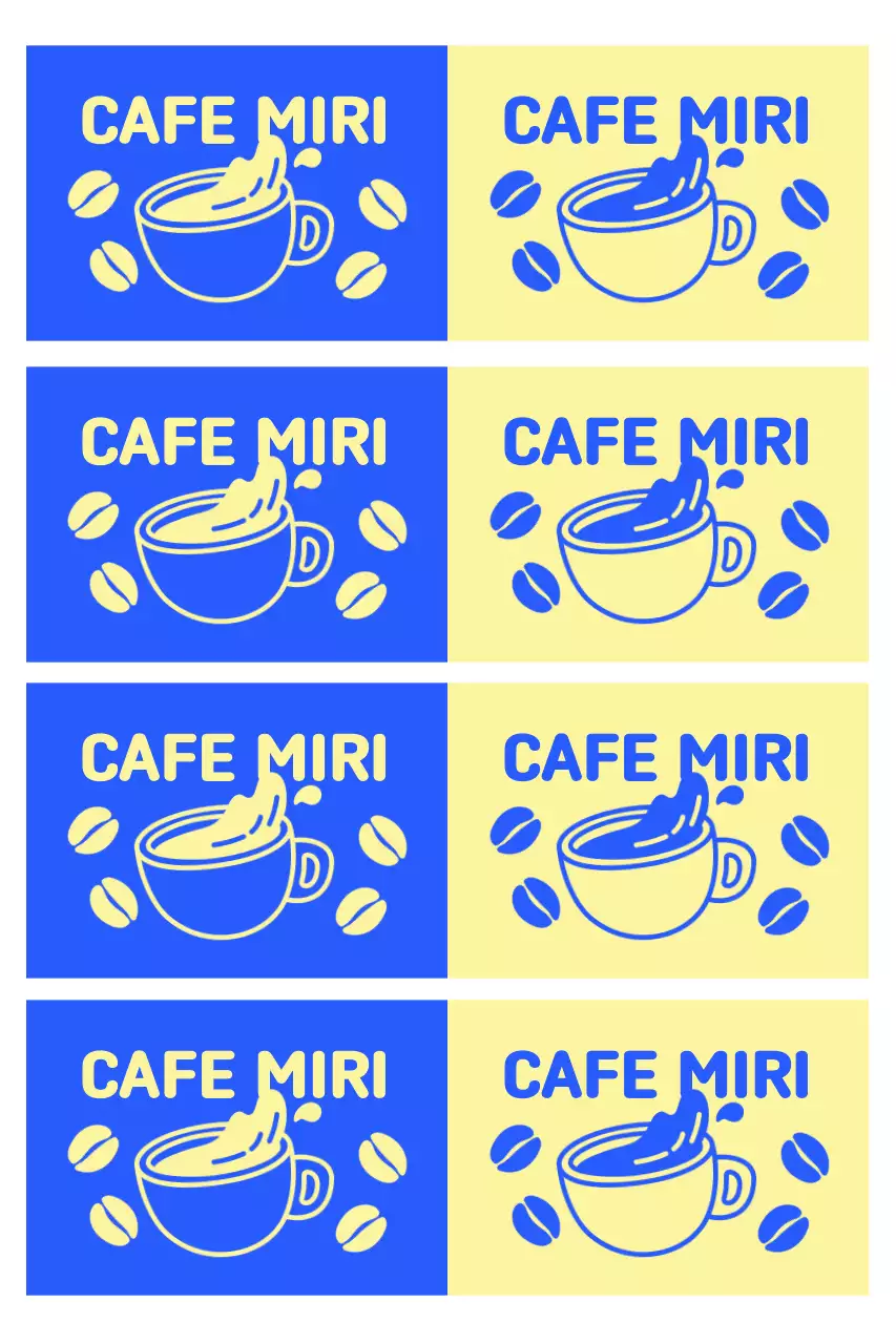 파랑 심플 카페 로고