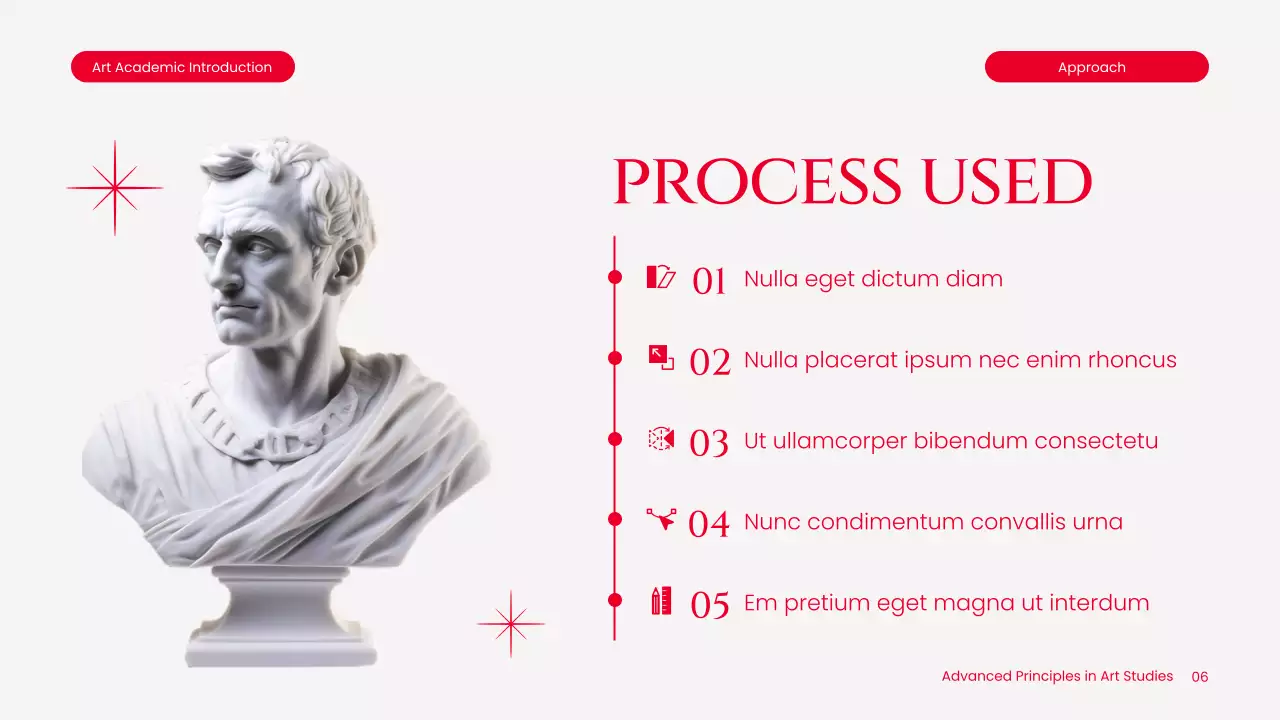 Red Classic Art Lecture Presentation