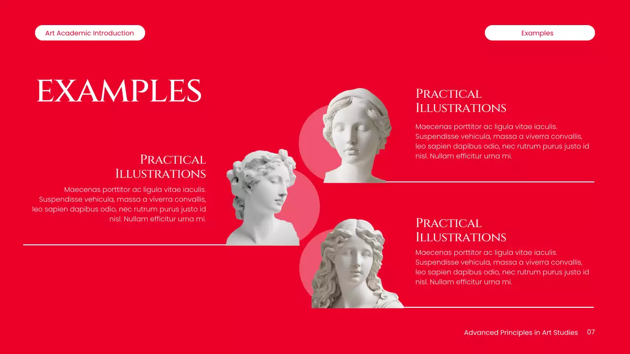 Red Classic Art Lecture Presentation