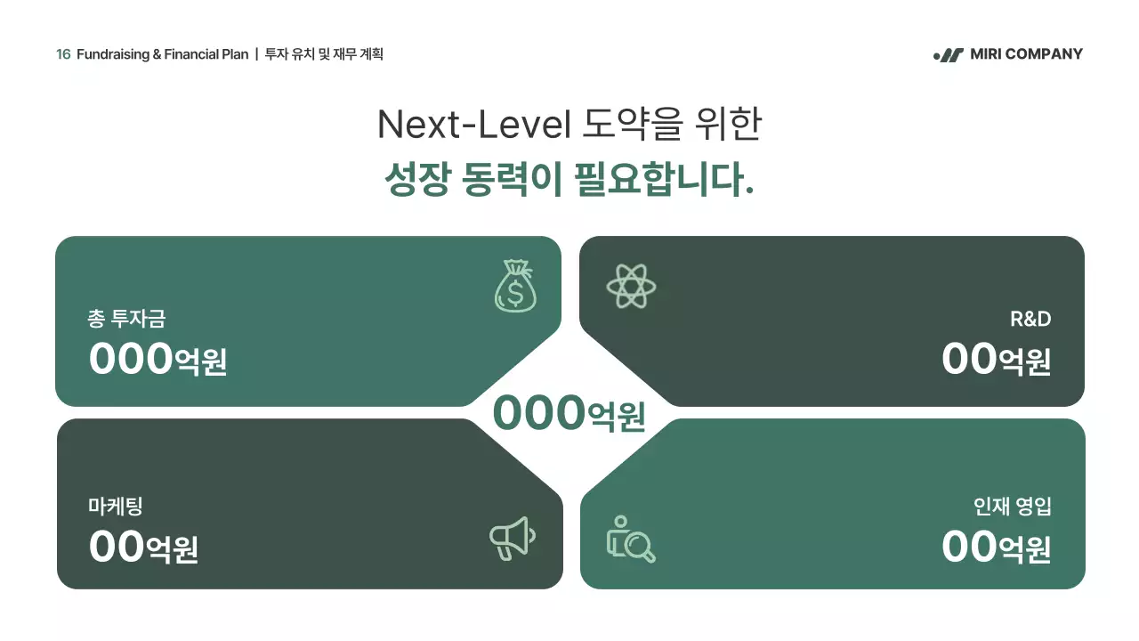 초록 모던 비즈니스 IR덱 제안서