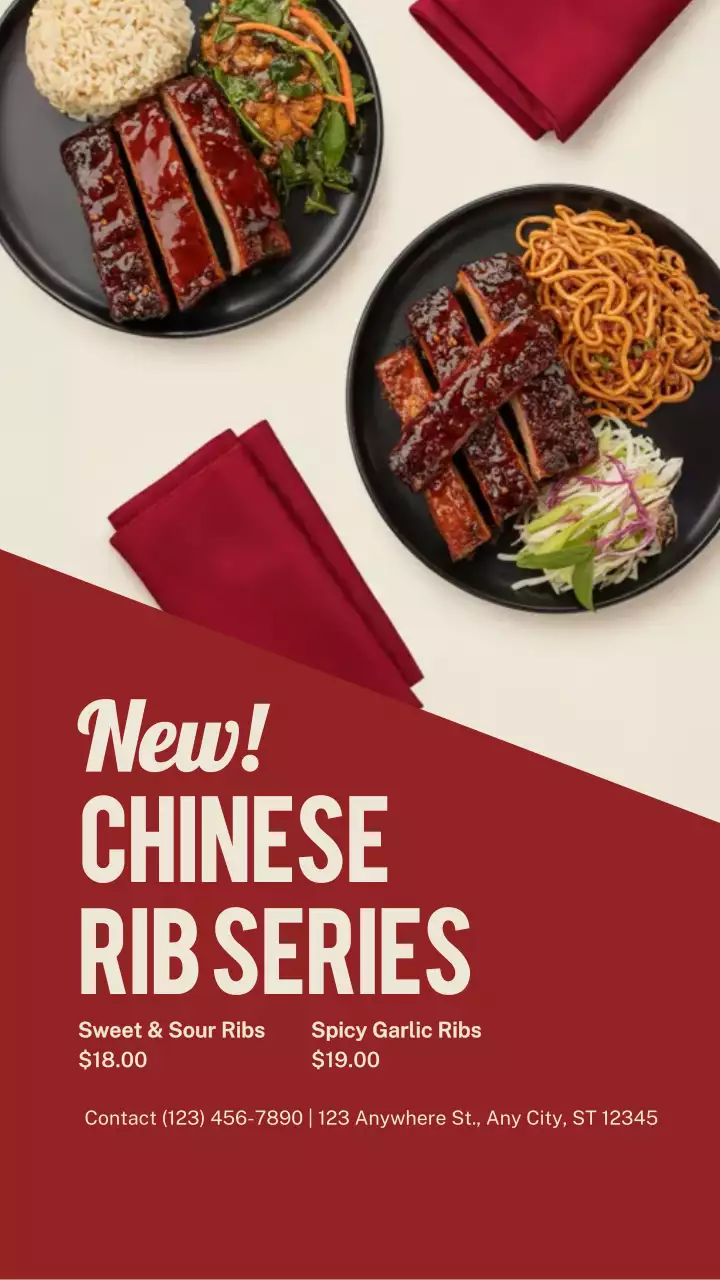 Red Modern Food Advertisement Instagram Story