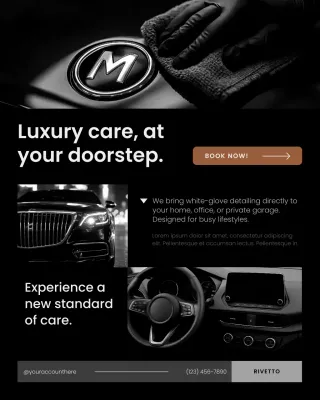 Black Modern Car Promotion Instagram Post