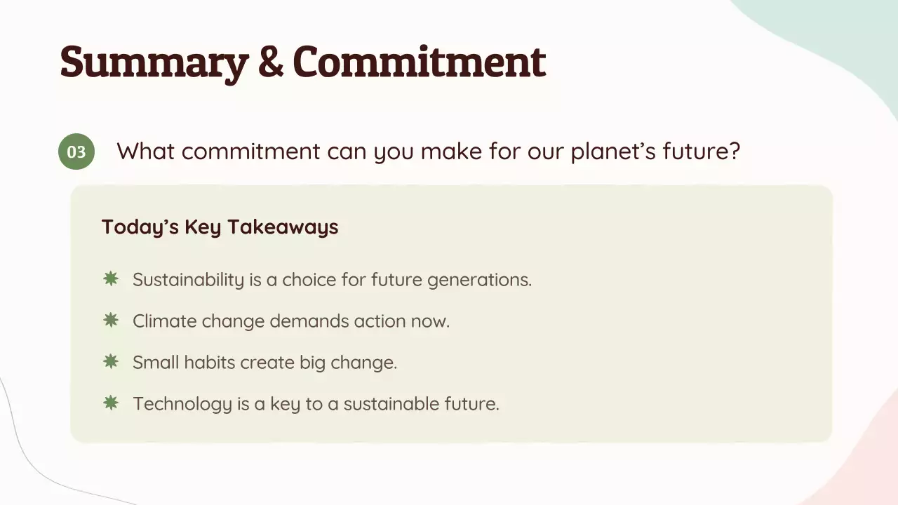 Green Simple Environmental Sustainability Presentation