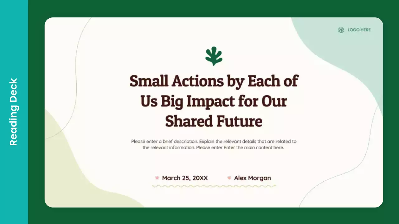 Green Simple Environmental Sustainability Presentation