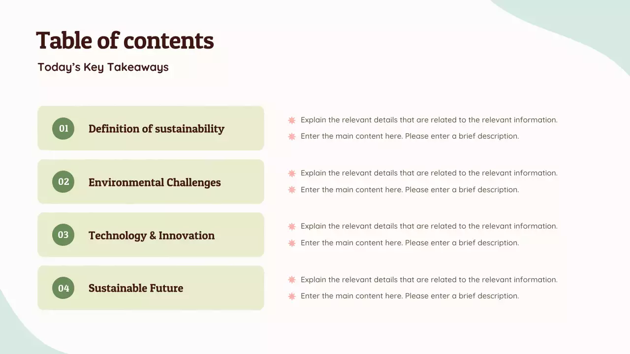 Green Simple Environmental Sustainability Presentation
