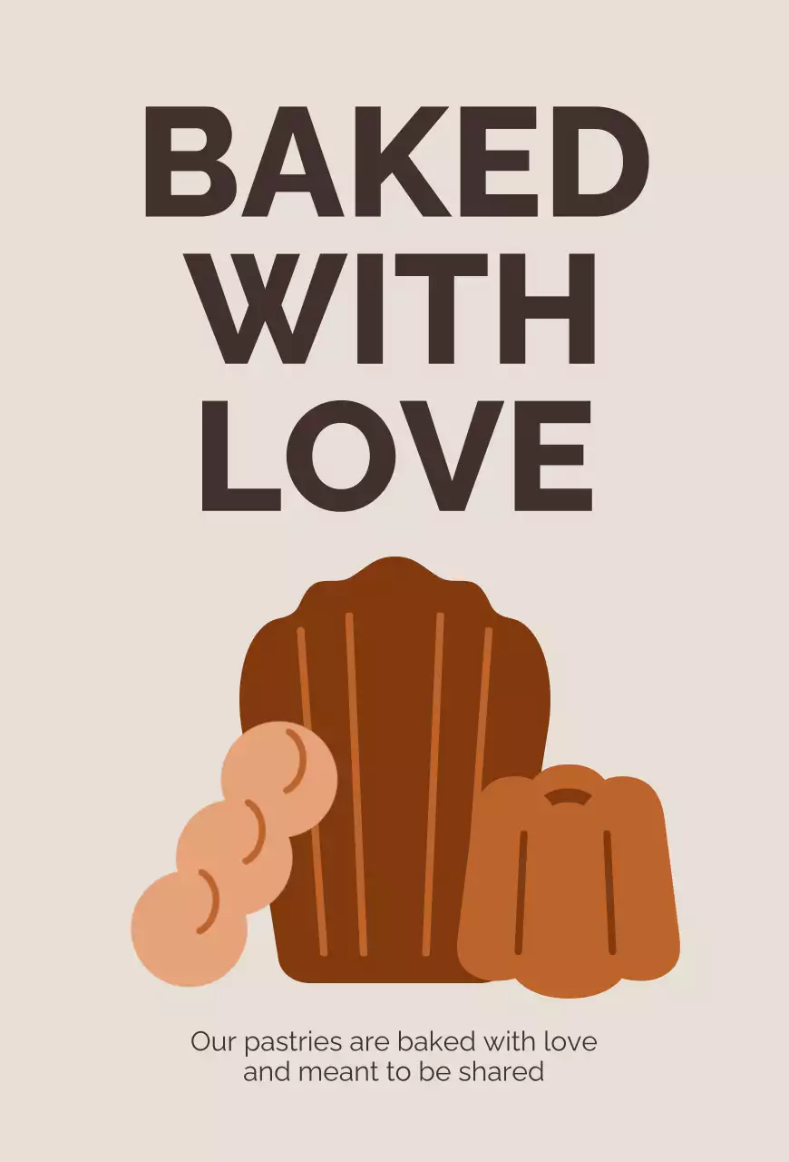베이지 심플 베이커리 광고