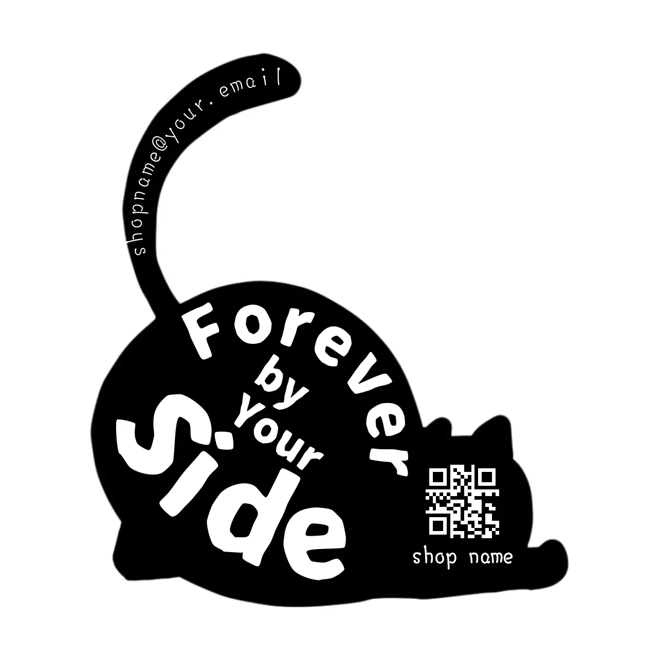 黒 シンプル ペット ロゴ イラスト