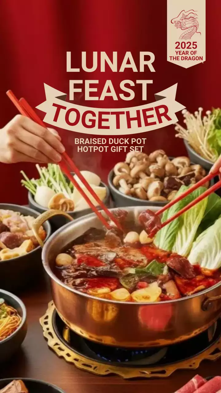 Red Traditional Hotpot Invitation Instagram Story
