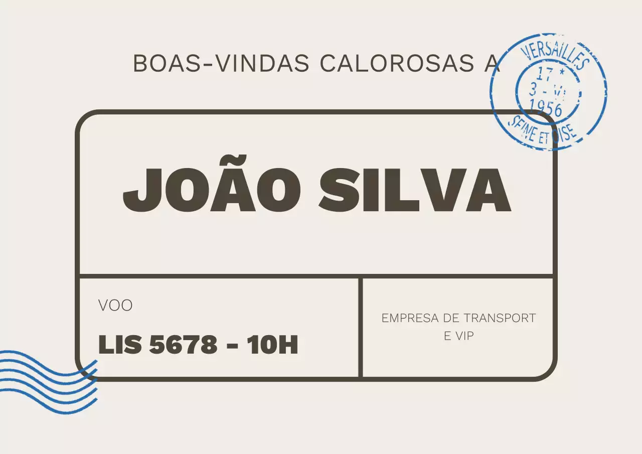 Cartaz de convite de boas-vindas clássico bege