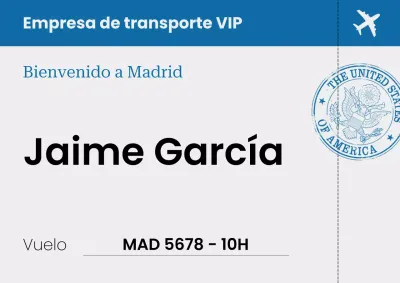 Letrero de invitación de viaje moderno azul